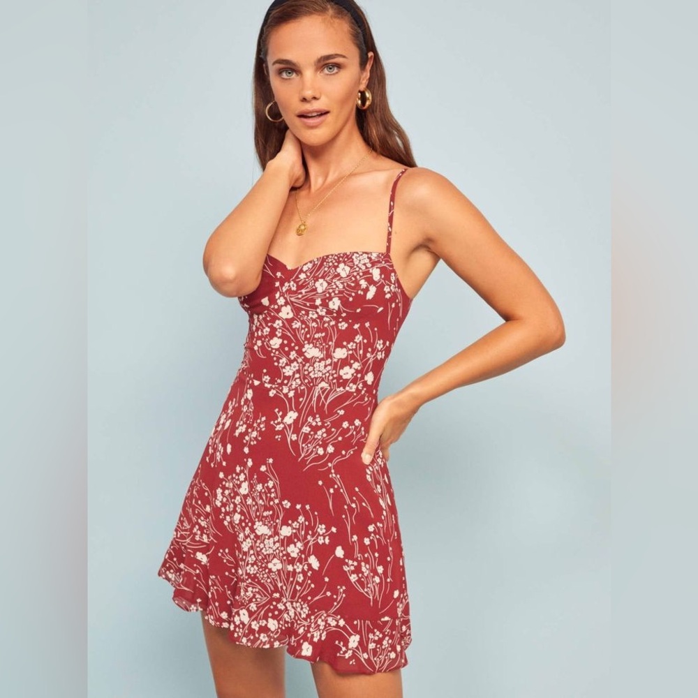 Reformation Fern red dress